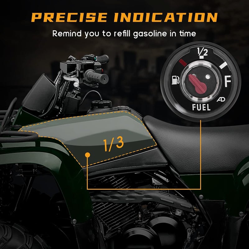 QUICKWOLF ATV Fuel Gauge, Big Bear 400 Fuel Gauge Compatible for Yamaha Big Bear 400(2000-2012) Grizzly 600(1998-2001) Kodiak 400 (1996-1999) Fuel Cap OEM SH-24260-11 4SH-24261-00 - Image 2